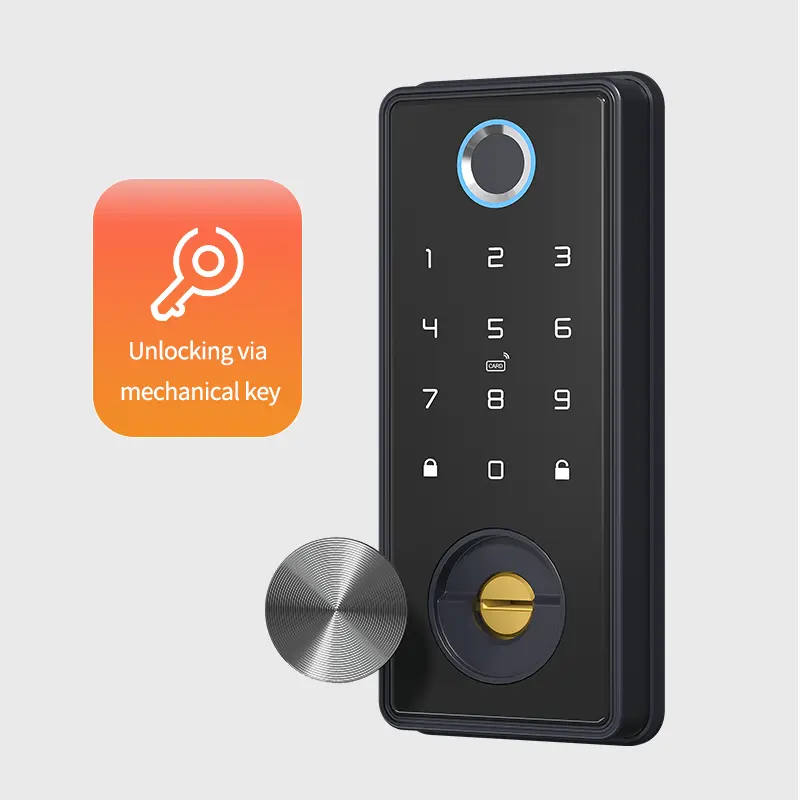 Waterproof Outdoor High Security Electric Digital fingerprint smart lock biometric door lock for Aluminum door