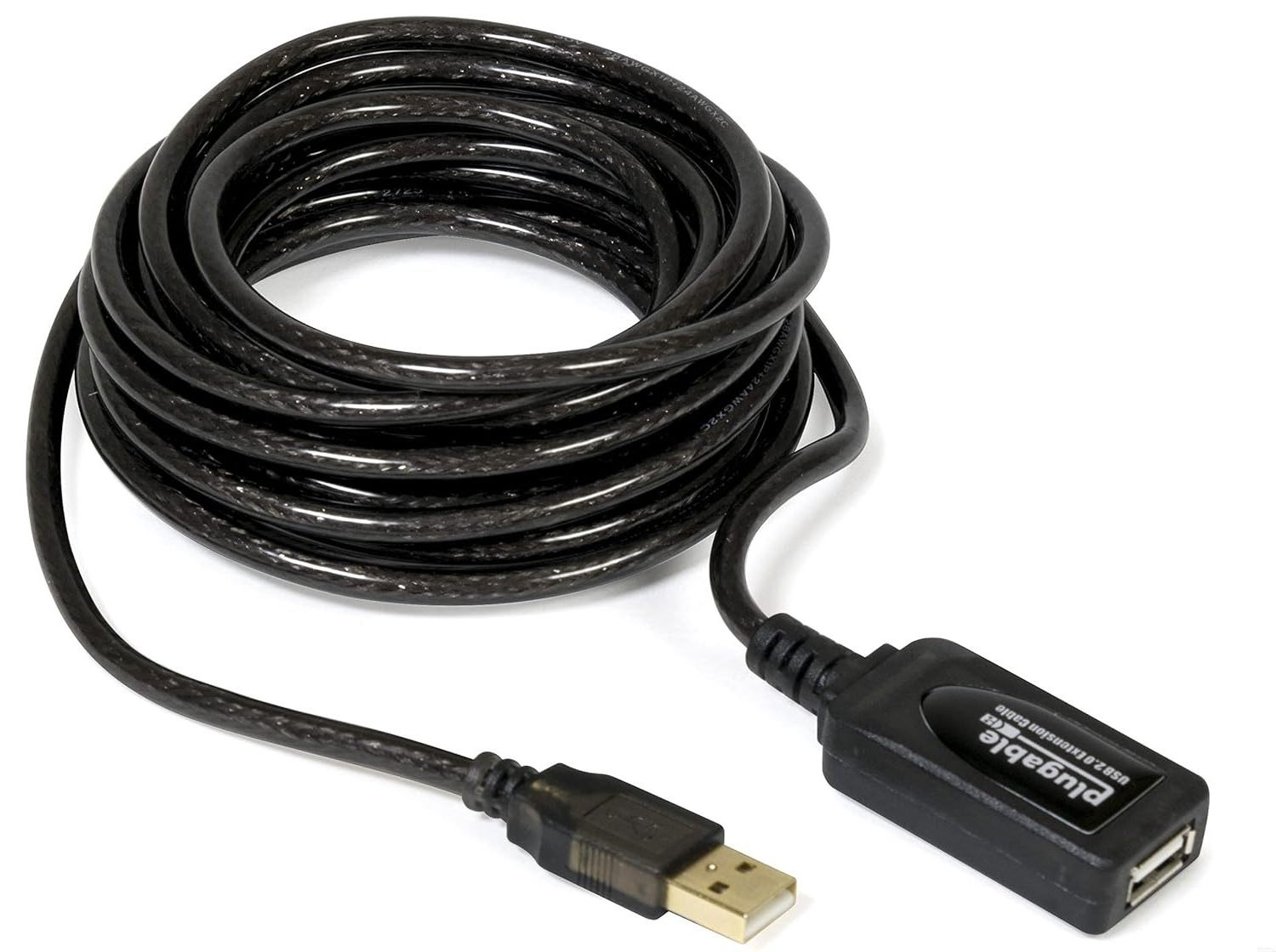 5 Meter (16 Foot) USB 2.0 Active Extension Cable Type A Male to A Female - Driverless