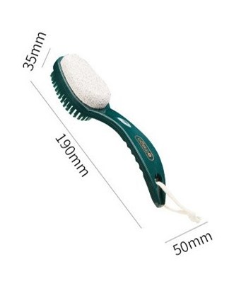 BEAUFLY Plastic Pedicure Double Side Callus Remover Foot Brush with Pumice Stone Foot File