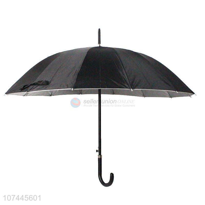 Best Quality Big Black Hook Hand Straight Umbrella