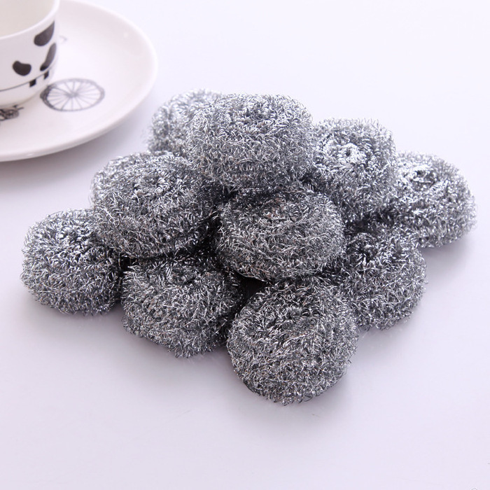 20 Pcs Set Stainless Steel Scrubbers Cleaning Ball Sponges Metal Scouring Pads Ball