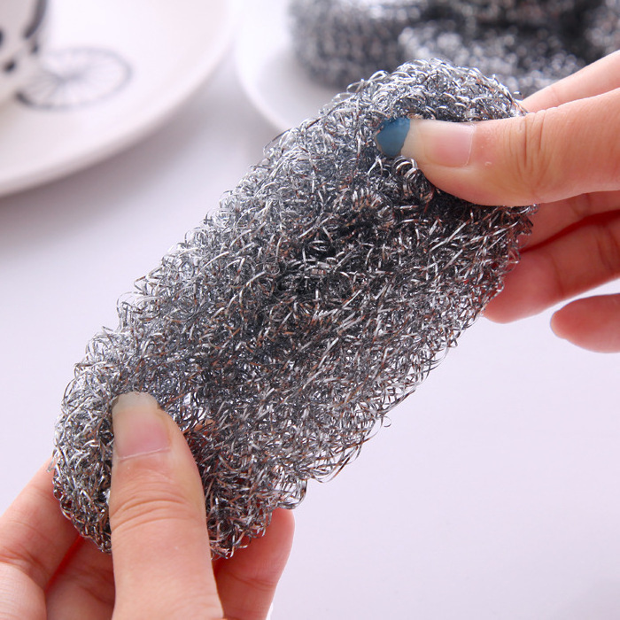 20 Pcs Set Stainless Steel Scrubbers Cleaning Ball Sponges Metal Scouring Pads Ball