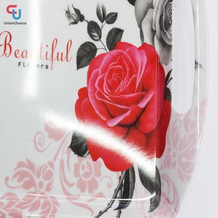 Tableware High Grade Melamine Fruit Tray Fruit Basket with Rose Design