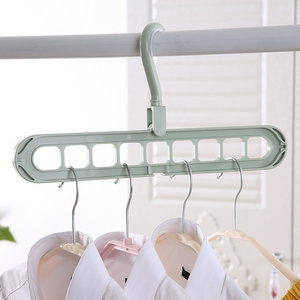 Multifunctional Folding Plastic Clothes  Hanger Rotating Space Saving laundry clothes hanger