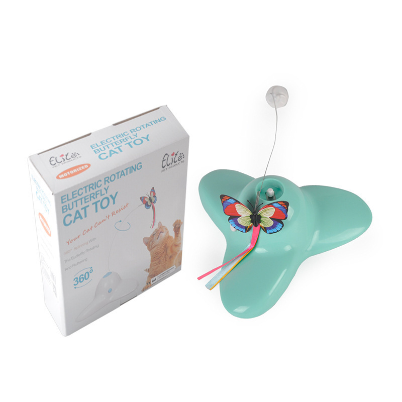 Interactive Electric Rotating Butterfly Pet Funny Kitten Cat Toy