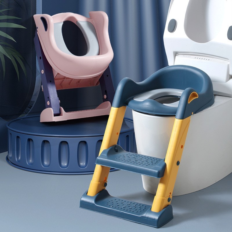 Potty Toilet Trainer Seat with Step Stool Ladder Adjustable Kid Potty with Ladder Baby Toddler