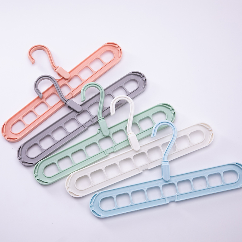 Multifunctional Folding Plastic Clothes  Hanger Rotating Space Saving laundry clothes hanger