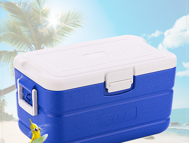 Custom Design  Outdoor Camping Portable Large Plastic Ice Chest Cooler Box Set Cool Box  30L