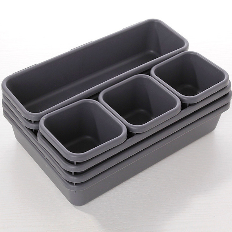 8 Pieces Customized Plastic Small Multifunctional Kitchen Storage and Tableware Drawer Divider Organizer For sundries