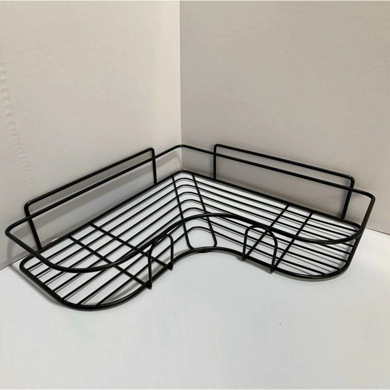 Shower Corner Shelf Shampoo Bathroom Shelf Wall-mounted Metal Kitchen Triangle Shelf