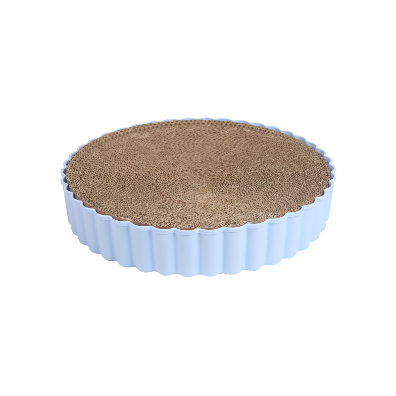 Round Paper And Corrugated Cat Scratcher Mat Cat Scratcher Toy