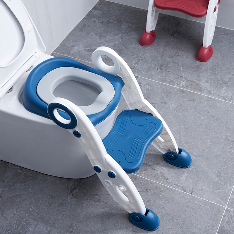 Portable Folding  Baby Potty Training Chair Plastic Toilet Stand Seat With Ladder