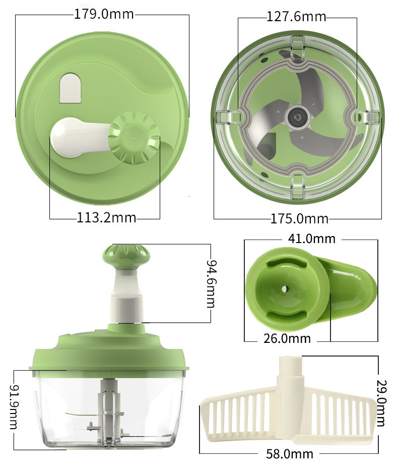 Multifunction Food Processor Mixing & Separator Egg  Salad Spinner Manual Vegetable Chopper