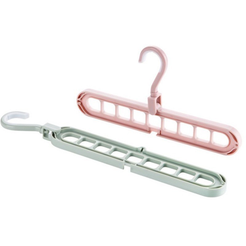 Multifunctional Folding Plastic Clothes  Hanger Rotating Space Saving laundry clothes hanger