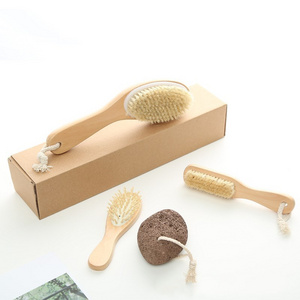 BEAUFLY Customized Logo Cellulite Exfoliating Dry Skin Brushing Body Brush Set for Bathing and Shower