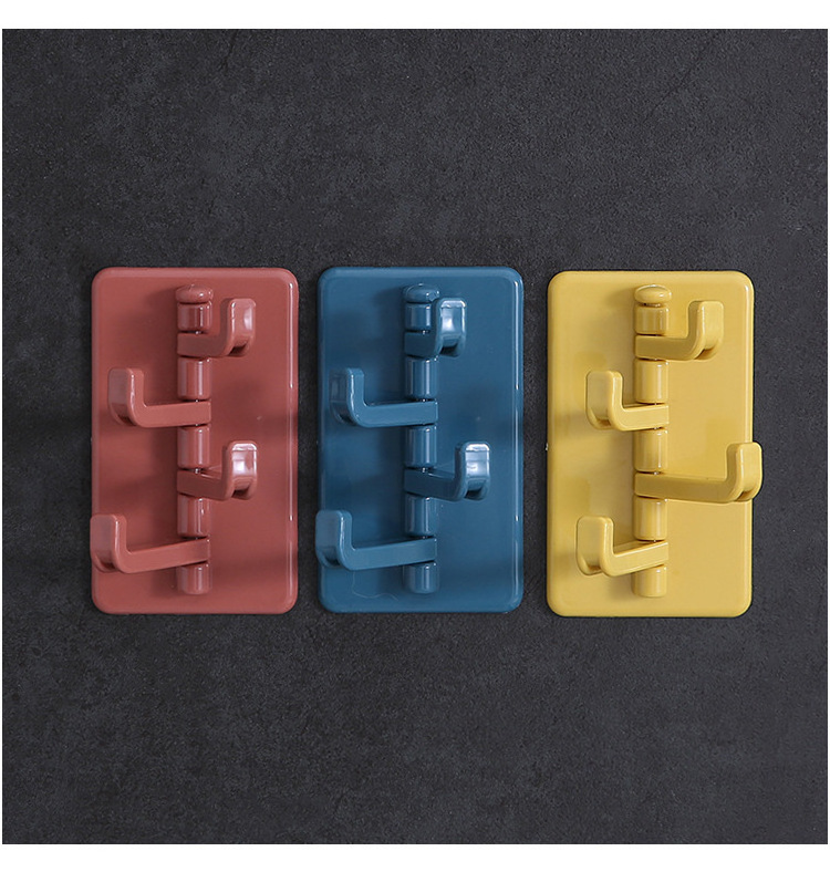 2024 Wholesale 4 Packed Hooks Creative Adhesive Plastic Decorative Coat Hooks Cloud Shape Door Hook