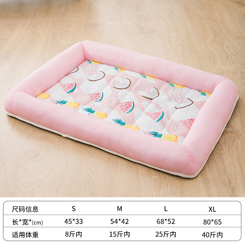 2022 New Summer Cooling Pet Dog Mat Ice Pad Dog Sleeping Mats For Dogs Cats Pet Kennel Cool Cold Silk Bed