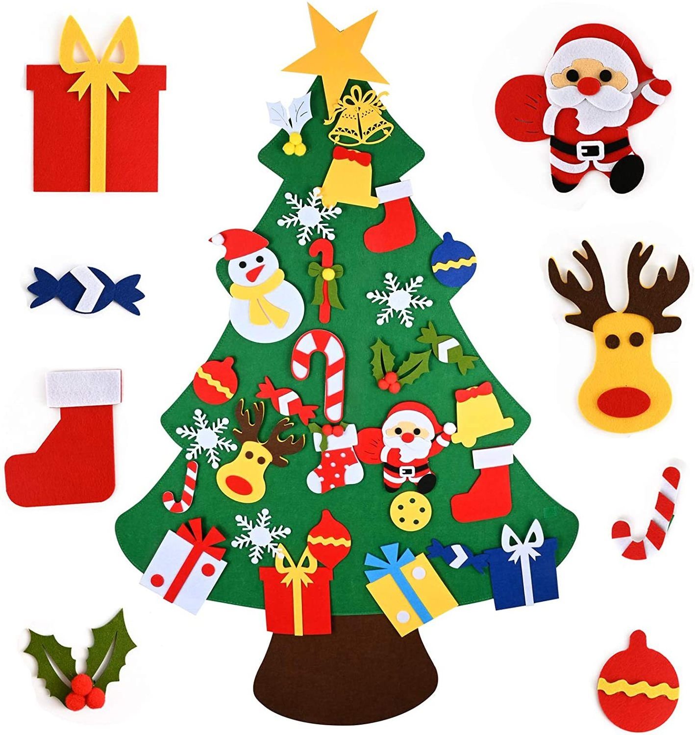 Christmas Felt decoration pendant children's handmade DIY toy three-dimensional Christmas tree