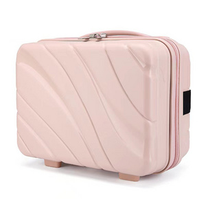 2023 Classical Cosmetic Bags&case Lightweight Abs+pc Portable Mini Suitcase Colorful 12/14 Inch Cosmetic Bag Travel Makeup Case