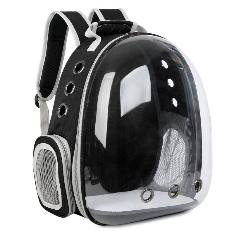 Transparent breathable design walking backpack, panoramic design pet space bag pet dog cat travel bag