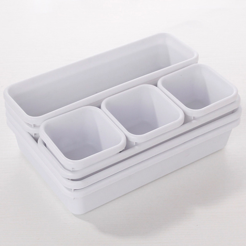 8 Pieces Customized Plastic Small Multifunctional Kitchen Storage and Tableware Drawer Divider Organizer For sundries