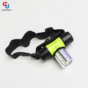 Rechargeable Headlight Underwater Waterproof Swimming Diving LED Flashlight Torch Equipment Suit Lantern Light