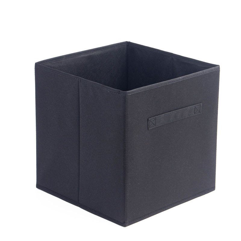 Top Sale Home Organizer Stackable Cube Black Basket Large Storage Bin Fabric Storage Box