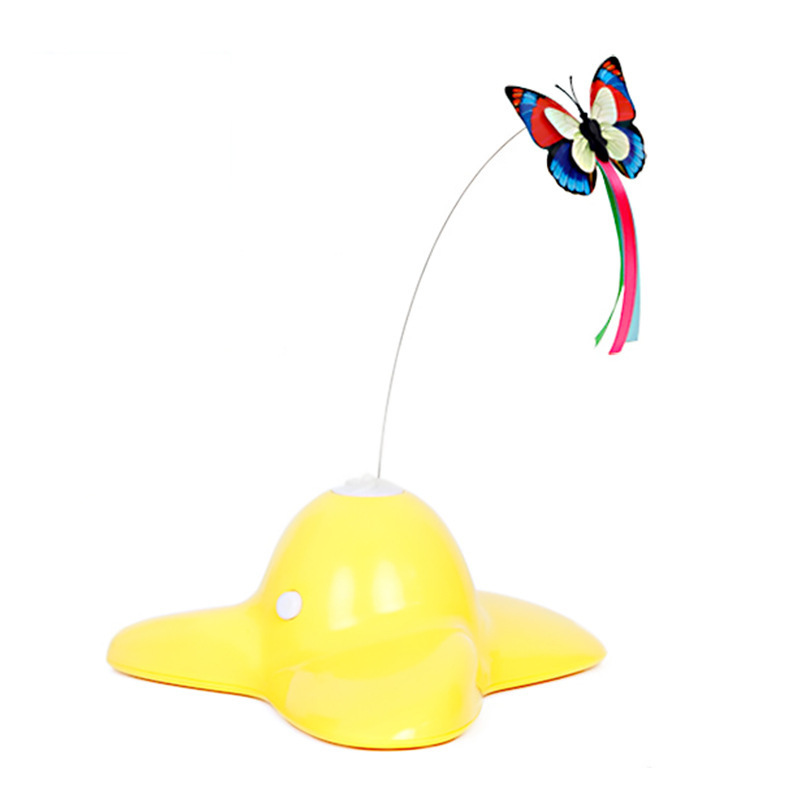 Interactive Electric Rotating Butterfly Pet Funny Kitten Cat Toy