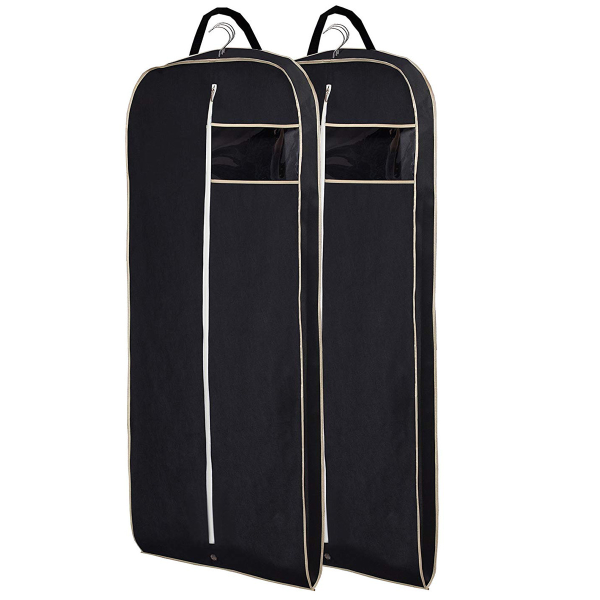 Travel Garment Bag with Accessories Zipper Pocket Breathable Suit Garment Cover for Shirts Dresses Coats