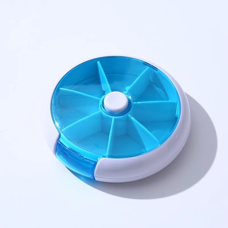 Wholesale Portable Mini Plastic Medicine Cutter Box One-Week Travel Storage Small Portable Pill Box for Medication Packaging