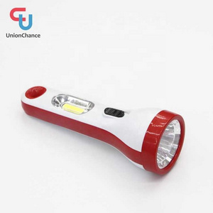 Household Portable Battery LED Flashlight LED Torch for Household Searching with Circle Handle