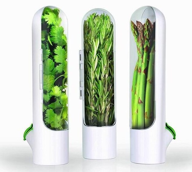 Best seller Herb Savor Storage Container Freshness Herb Keeper Transparent Refrigerator Herb Saver