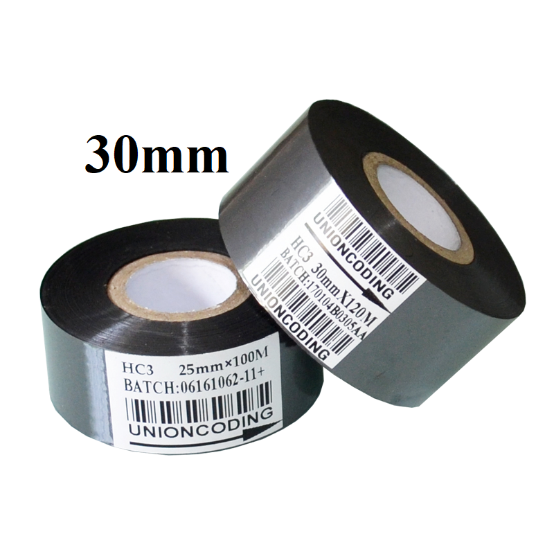 30mm manufacturers black date stamping printing batch code hot stamp ribbon coding foil