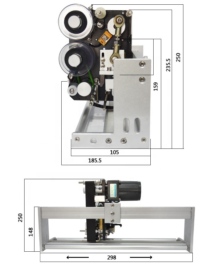 DH241 date stamping coding machine for plastic paper bags EXP MFG coding printing machine