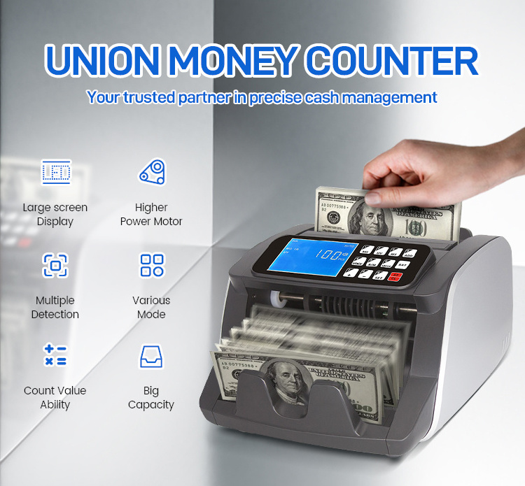 UNION 0721 multifunction money detector money counting bill counter machine in china