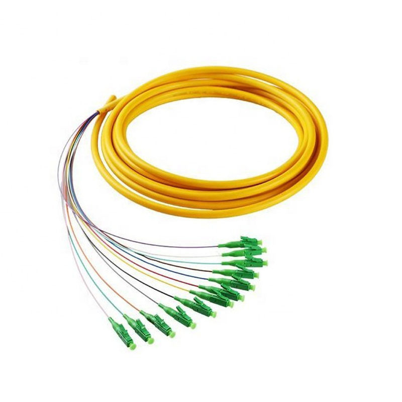 12 Color Fiber LC  APC Single mode G657A 0.9mm Fiber Optic Pigtail g652d sm fibre lc armoured pigtail fiber optic lc connector