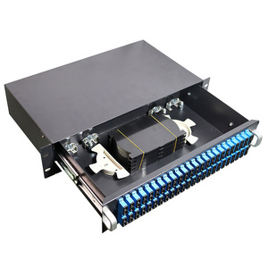 OEM ODM  8 12 24 48 Port Fiber Optic Patch Panel 1U 19 Inches Rack Mount SC TO SC Full Equipment Din Rail Sliding Fiber Patch