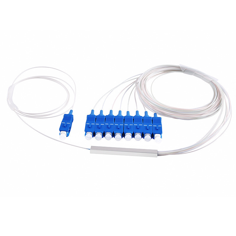 mini 1 x 8 apc plc splitter  steel tube g657a 1x2 Mini Type SC/UPC Fiber Optic PLC Splitter Use For Passive Optical Network