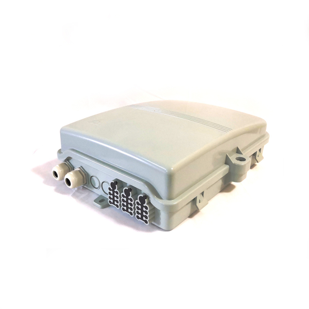 24 core fiber distribution box  Unionfiber OEM 24 ports fiber box optical distribution box aerial gray color