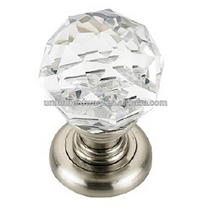 Wholesale 55MM CLEAR CRYSTAL GLASS MORTICE DOOR KNOBS, GLASS DOOR KNOBS,CRYSTAL DOOR KNOBS