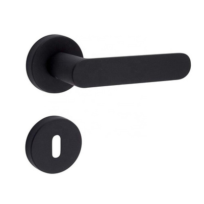 Wholesale classical zamak matt black door handle,door lever handle black,black door handle