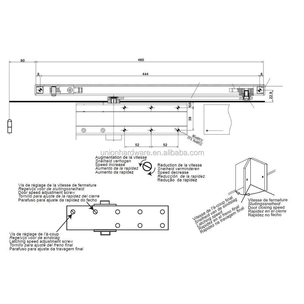 High Quality CE Standard Sliding Arm Door Closer for 30-80kgs door, dorma door closer,automatic sliding door closer