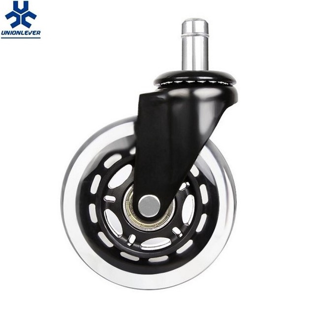 3 inch PU rollerblade office caster wheels