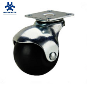 2 Inch Light Duty Plate Swivel Rubber Ball Caster Wheel For Furniture