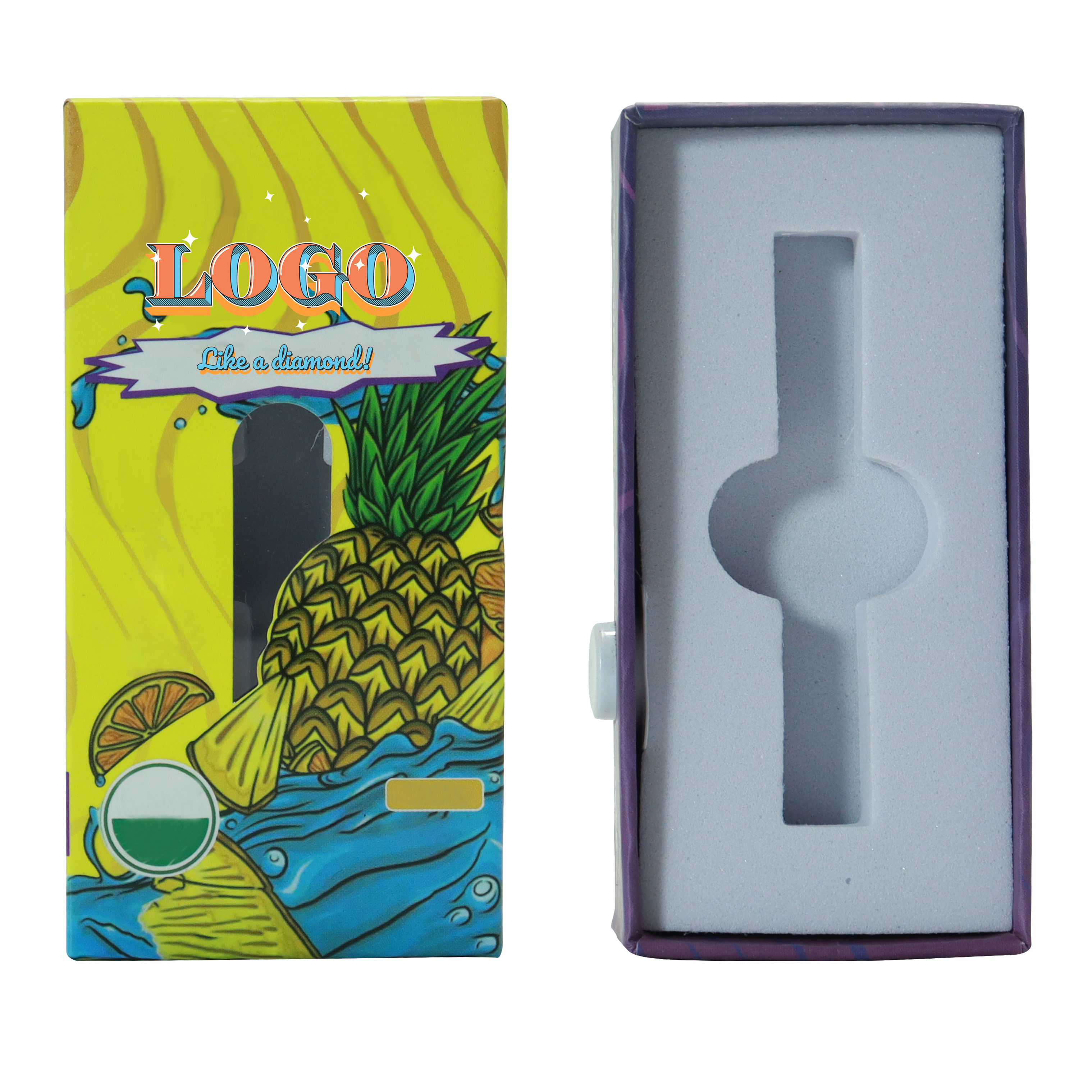 Custom Logo Printed 1ml Child-resistant Dab Drawer Packaging Boxes for cartridge packaging