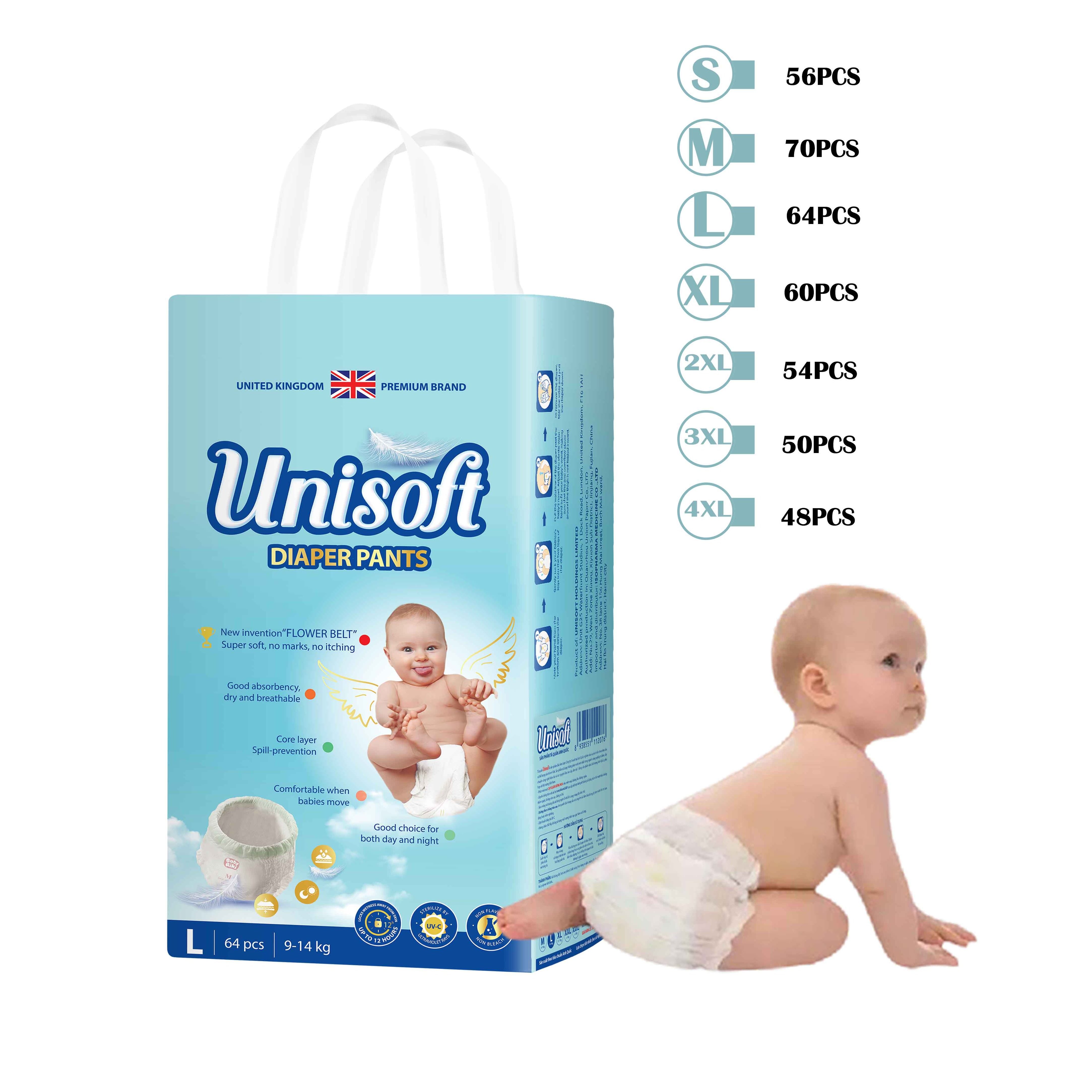 Top Selling Dyper Baby Disposable Hot Baby Diaper Girls Custom Disposable Diapers