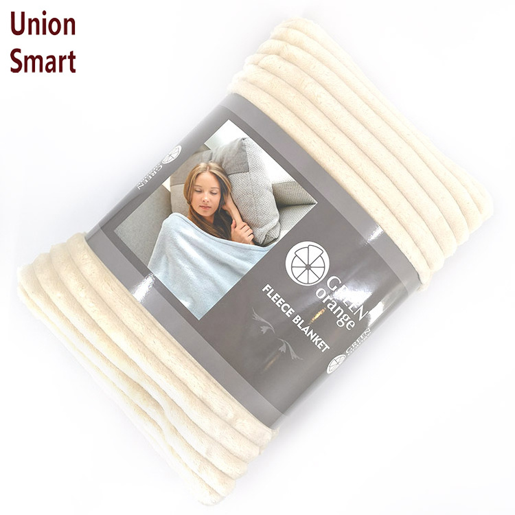 100% factory Drop Needle solid Velvet Fleece blanket