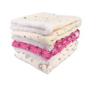 Wholesale High Quality Fleece Blanket Children Warm Polyester Reversible Flannel Sherpa Baby Blanket for Winter Jacquard