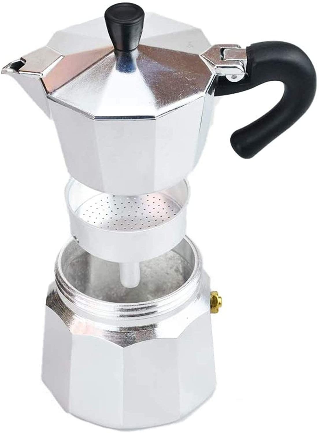 6 Cup Classic Italian Style Stainless Steel Pot Makes Delicious Quick Cleanup Moka Pot Coffee Makers