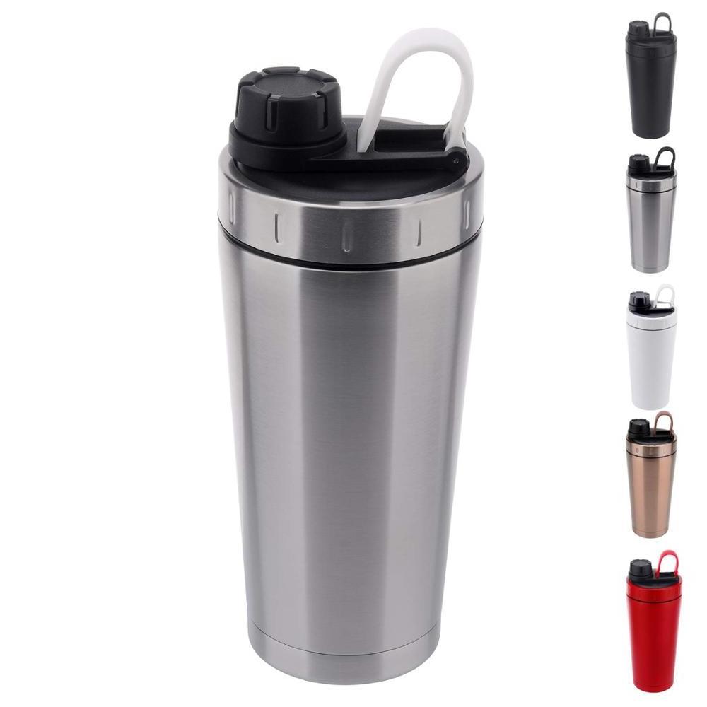 20oz Protein Shaker Bottle Stainless Steel Protein Shaker Hot/Cold Dishwasher Safe/Double Wall